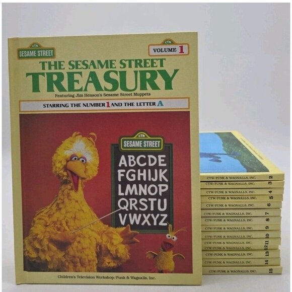 Other - The Sesame Street Treasury Books Complete Series Vtg 1983 Full 1-15 Volume Set